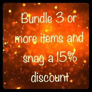 15% discount on bundles of 3+ items